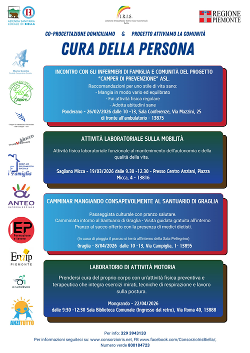 Eventi territoriali del Consorzio I.R.I.S. su invecchiamento attivo