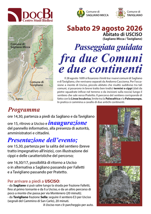 Passeggiata guidata fra due Comuni e due continenti