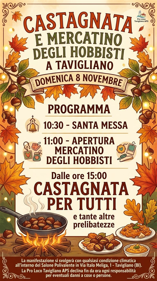 A Tavigliano torna la castagnata!
