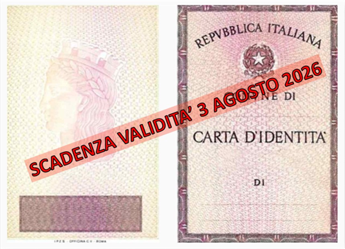 Scadenza carta d'Identità cartacea